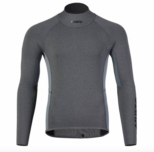 MUSTO MEN'S CHAMPIONSHIP LONG-SLEEVE TOP - DARK GREY MARLE - 82415
