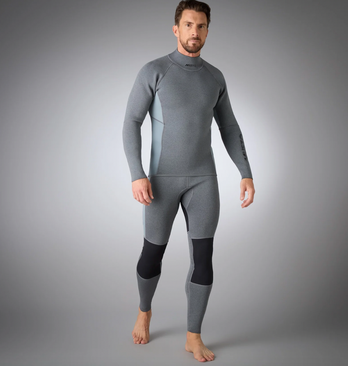 MUSTO MEN'S CHAMPIONSHIP LONG-SLEEVE TOP - DARK GREY MARLE - 82415