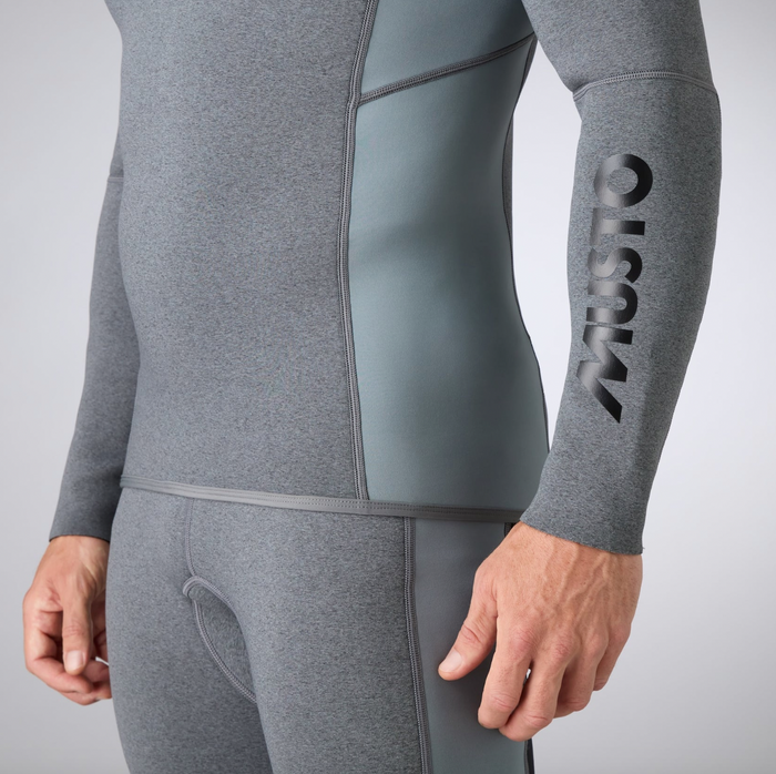 MUSTO MEN'S CHAMPIONSHIP LONG-SLEEVE TOP - DARK GREY MARLE - 82415