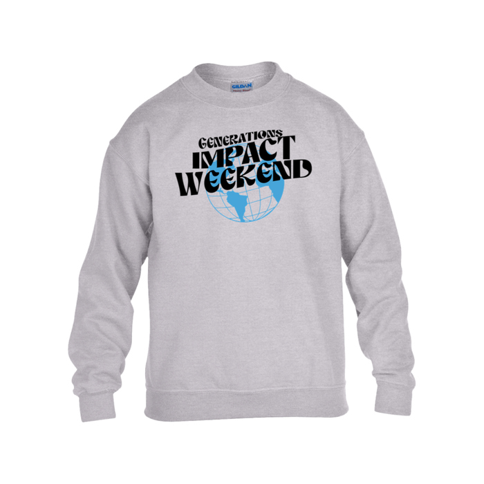 YOUTH Impact Weekend Crewneck Sweatshirt / Grey / YS
