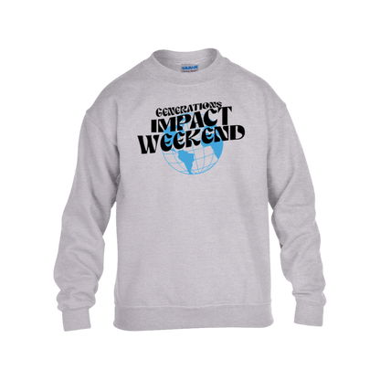 YOUTH Impact Weekend Crewneck Sweatshirt / Grey / YS