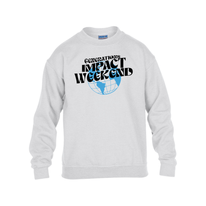 YOUTH Impact Weekend Crewneck Sweatshirt / White / YS