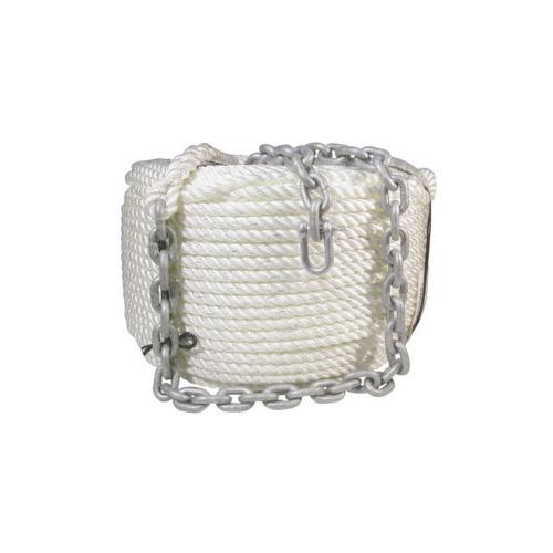 Nylon Anchor Rope & Chain - Galvanised - Bosuns Boat