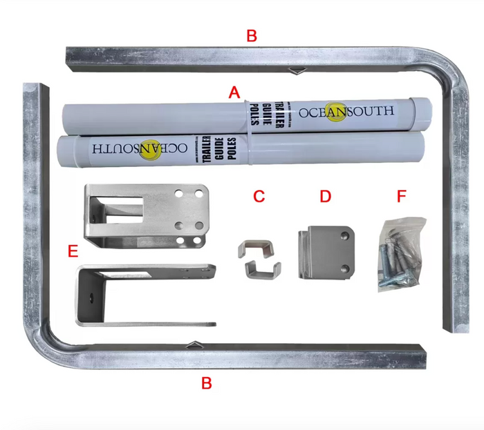 Oceansouth Boat Trailer Guide Poles (Rectaungular Beam Mount Trailers) Pair