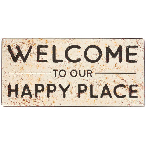 Our Happy Place Metal Sign