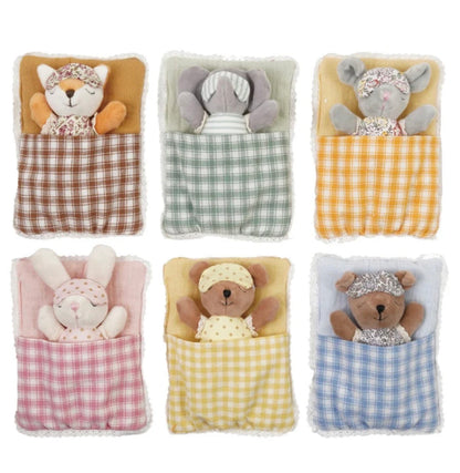 Plush Animal Friend with Sleeping Bag & Eye Mask (6 Styles)