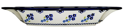 Polish Pottery Large Fancy Platter "Forget Me Not"