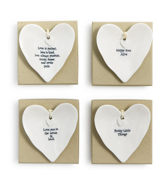 Porcelain Heart Trinket Dish -  4 Styles