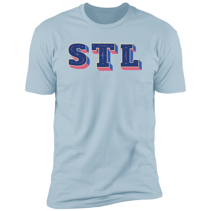 Premium Soft Cotton T-Shirt  - STL - Blues