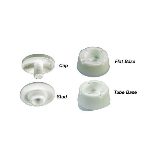Press Clip - Black - Dia: 16mm - Flat Base