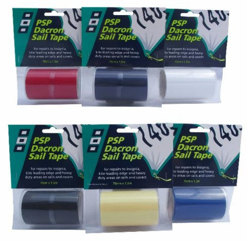 PSP Dacron Sail Insignia Tape White 75mm x 1.5M Various Colors - Bosuns Boat