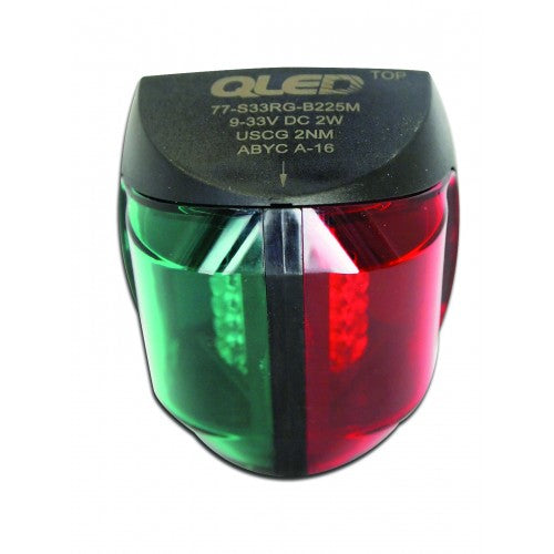 QLED LED NAVIGATION 2NM, BI- COLOUR, 225DEG., 9-33V - Bosuns Boat