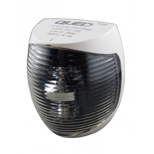 QLED LED NAVIGATION 2NM, STERN, 135DEG., 9-33V w/white bracket - Bosuns Boat