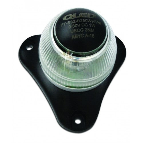 QLED LED NAVIGATION 3NM, ALL-ROUND / ANCHOR LAMP WHITE, 360DEG., 9-33V - Bosuns Boat