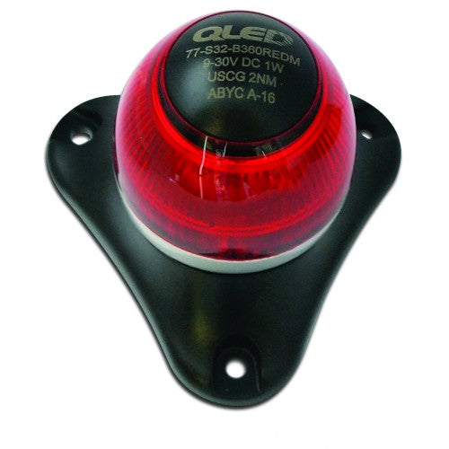 QLED LED NAVIGATION NAVIGATION 2NM, RED, 360 DEG., 9-33V - Bosuns Boat