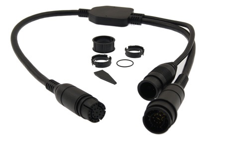 Raymarine Adaptor Cable (25 pin to 25 pin and 7 pin Y-Cable) attach RealVision & CP370 transducers to AXIOM RV