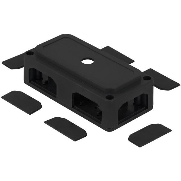Relaxn 12-48V Heavy-Duty Buss Bar Box - 4 Way M10 - 138(L) x 69(W) x 44(H)mm