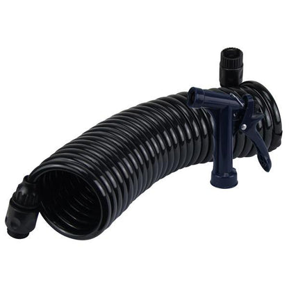 Relaxn Deck Wash Black Hose & Nozzle 7.5m 3/4" BSP Quick Connect