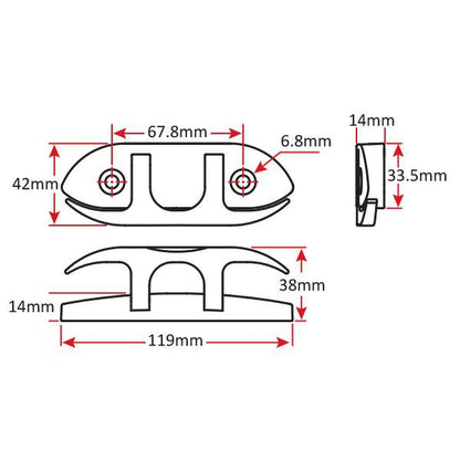 Relaxn Fold Down - Stainless Steel Cleat