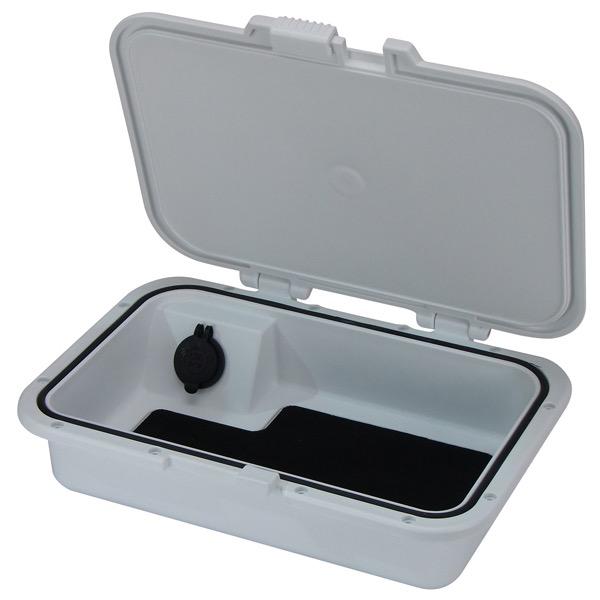 Relaxn Glove Box with Dual USB - 311(L)mm x 223(W)mm x 81(D)mm