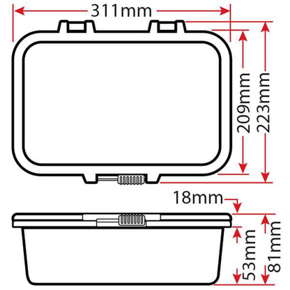 Relaxn Glove Box with Dual USB - 311(L)mm x 223(W)mm x 81(D)mm