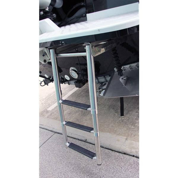 Relaxn Stainless Steel Telescopic Under Platform Mount Ladder