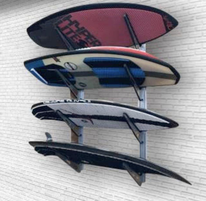Relaxn Wall Mount Board Storage - Suits Surf, Long, Wake or SUP Boards - 4 Rack