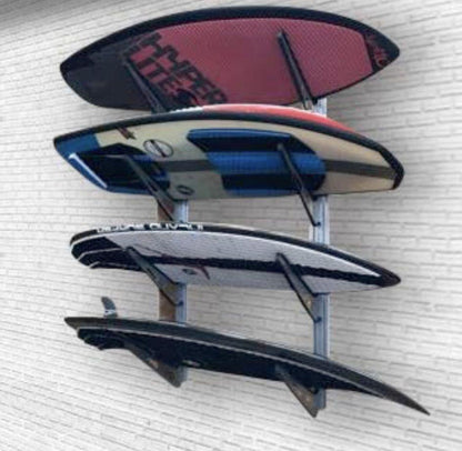 Relaxn Wall Mount Board Storage - Suits Surf, Long, Wake or SUP Boards - 4 Rack