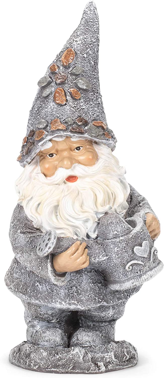 Roman 14" Gnome w/ Kettle Pebble Garden Statue   #12467   Free Shipping