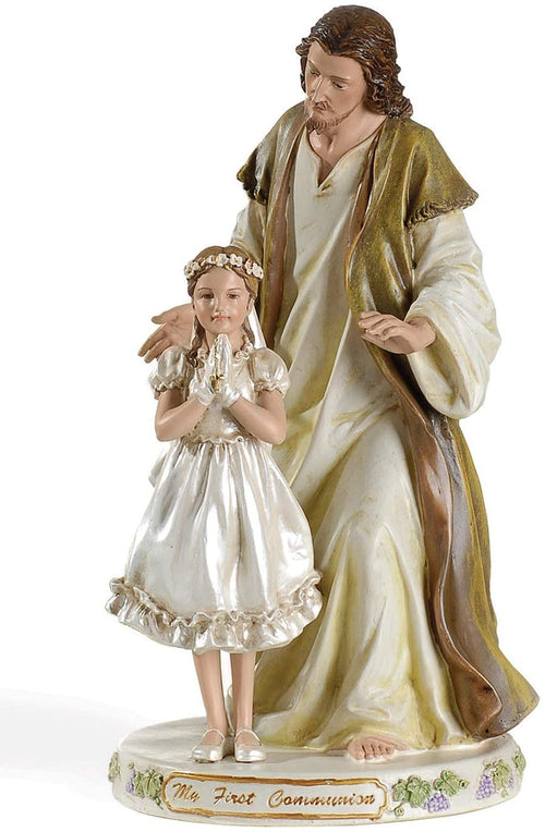 Roman Joseph Studios Jesus w/ Praying Girl My First Communion   #47744  Free Shipping