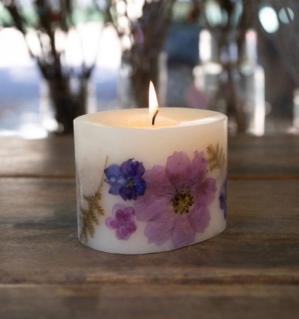 Roman Lavender Petite Oval Botanical Candle
