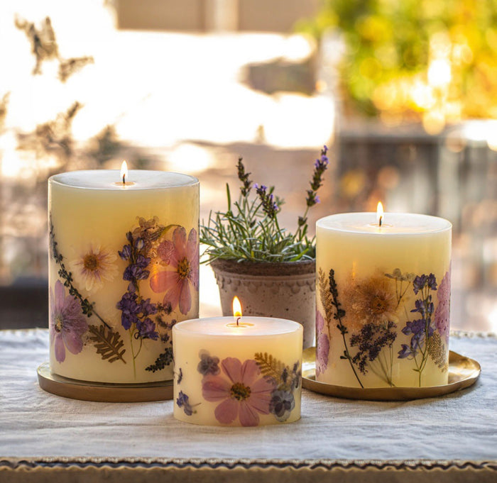 Roman Lavender Petite Oval Botanical Candle