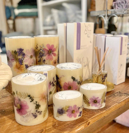 Roman Lavender Petite Oval Botanical Candle