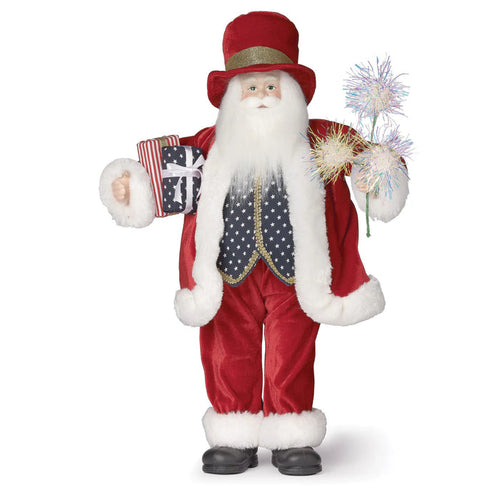 Roman Patriotic Santa Figurine 22"H