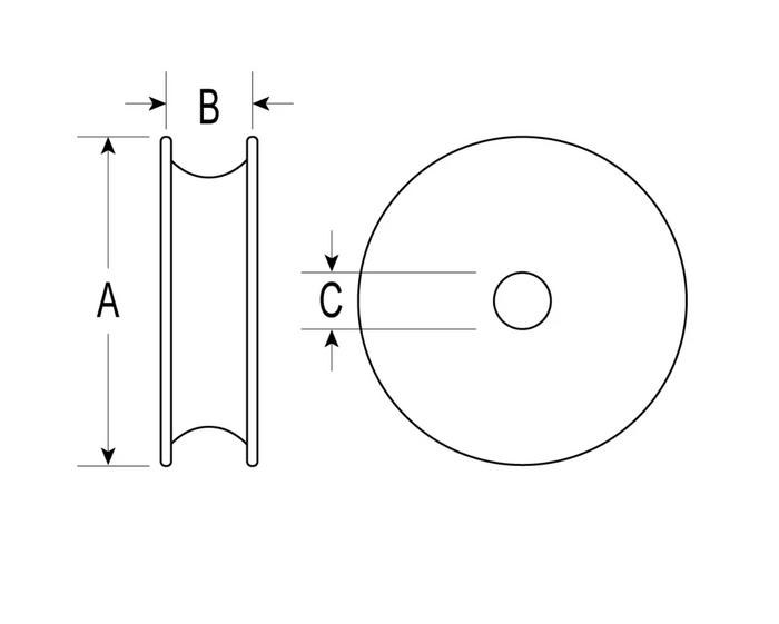 Ronstan 50.4mm Ball Bearing Acetal Sheave, 17mm Width RF1767
