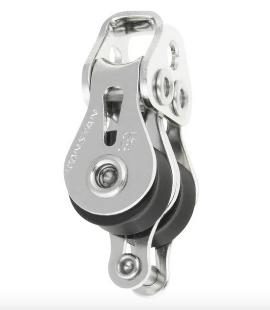 Ronstan Series 15 Ball Bearing Double Block with Becket and Loop Top RF15212 - Bosuns Boat