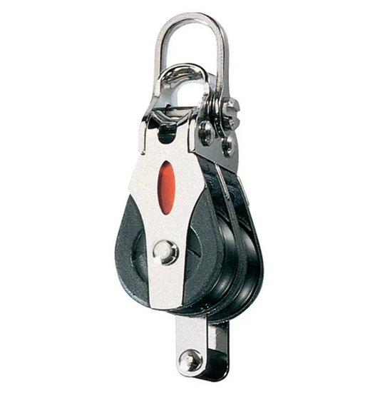 Ronstan Series 20 Ball Bearing Double Block with Becket and Shackle RF20212 - Bosuns Boat