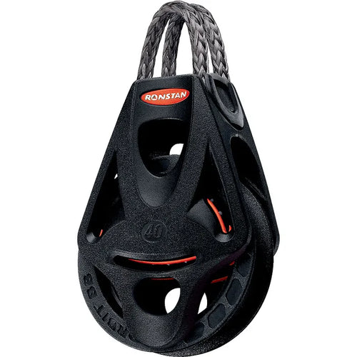 Ronstan Series 40 Ball Bearing Orbit Block™, with Dyneema® Link Head and Low Profile Integrated Becket  RF45111 - Bosuns Boat