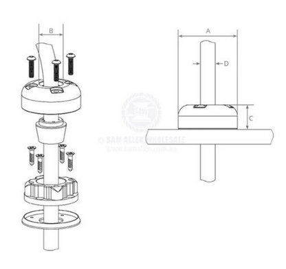 SEAVIEW CABLE SEALS (UP TO 27.5MM CABLE DIAMETRE) - Bosuns Boat