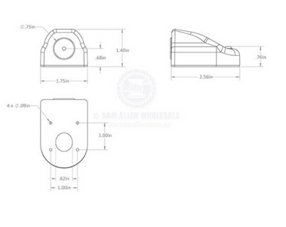 SEAVIEW HORIZONTAL 90 DEGREE CABLE SEAL (UP TO 13.5MM CABLE DIAMETRE) - Bosuns Boat
