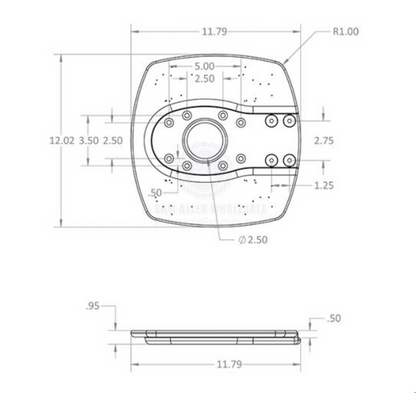 SEAVIEW MODULAR PLATE FOR CLOSED DOME & OPEN ARRAY RADARS 970713 - Bosuns Boat
