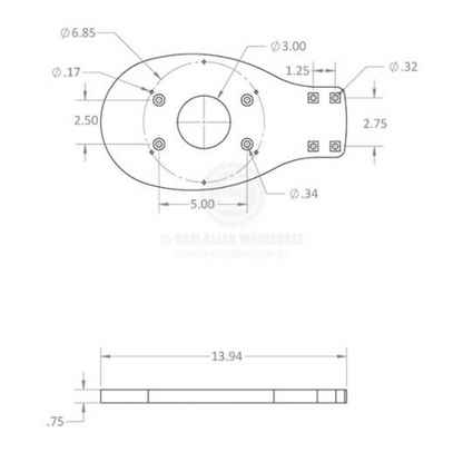 SEAVIEW MODULAR PLATE FOR FLIR M100/M200 THERMAL CAMERAS 970705 - Bosuns Boat
