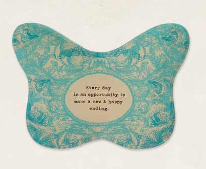 Small Decoupage Butterfly Plate, 3 Styles