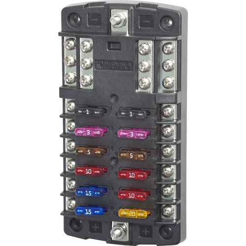 ST Blade Fuse Block 12 Circuits with Negative Bus