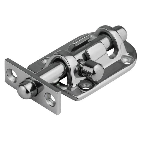 Stainless Steel Barrel Bolt Anti-Rattle w/ 90° Striker Plate - Bosuns Boat