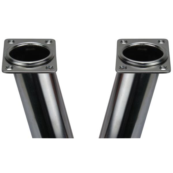 Stainless Steel Rec Head Flush Mount Rod Holder Inclined Port & Starboard