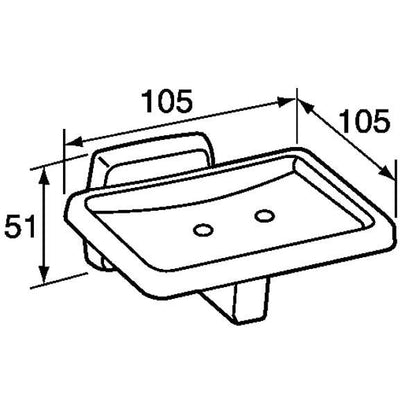 Stainless Steel Rectangular Soap Dish