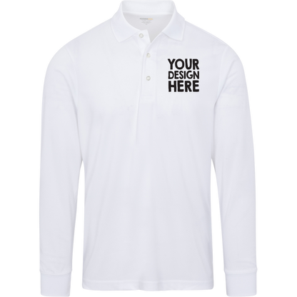 Store Name - Long Sleeve Polo / White / S