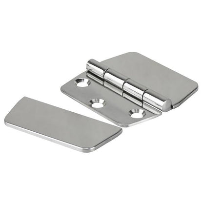 Strap Stamped/Cover Stainless Steel Hinge - 74mm(L) x 74mm(W) - 6 Holes