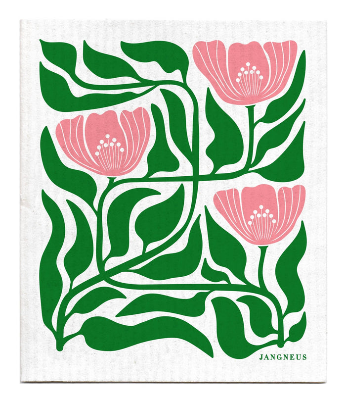 Swedish Dishcloth - Spring Tulips - Little Flower Soap Cofloralfloral printswedish dishclothcleaning